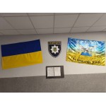 Багатошаровий дерев'яний герб по шеврону Національна Поліція